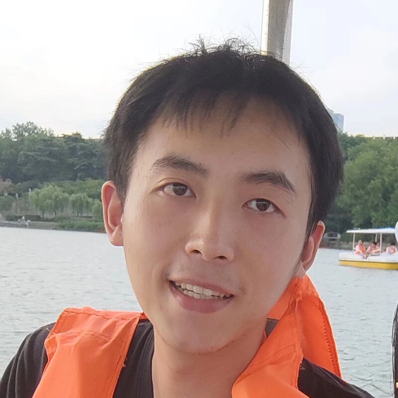 Portrait of Zijian Zhang on a lake